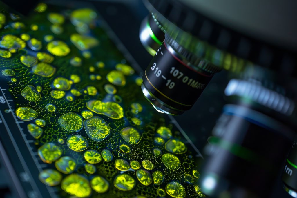 Laboratoire — vue microscopique — illustration Axintra