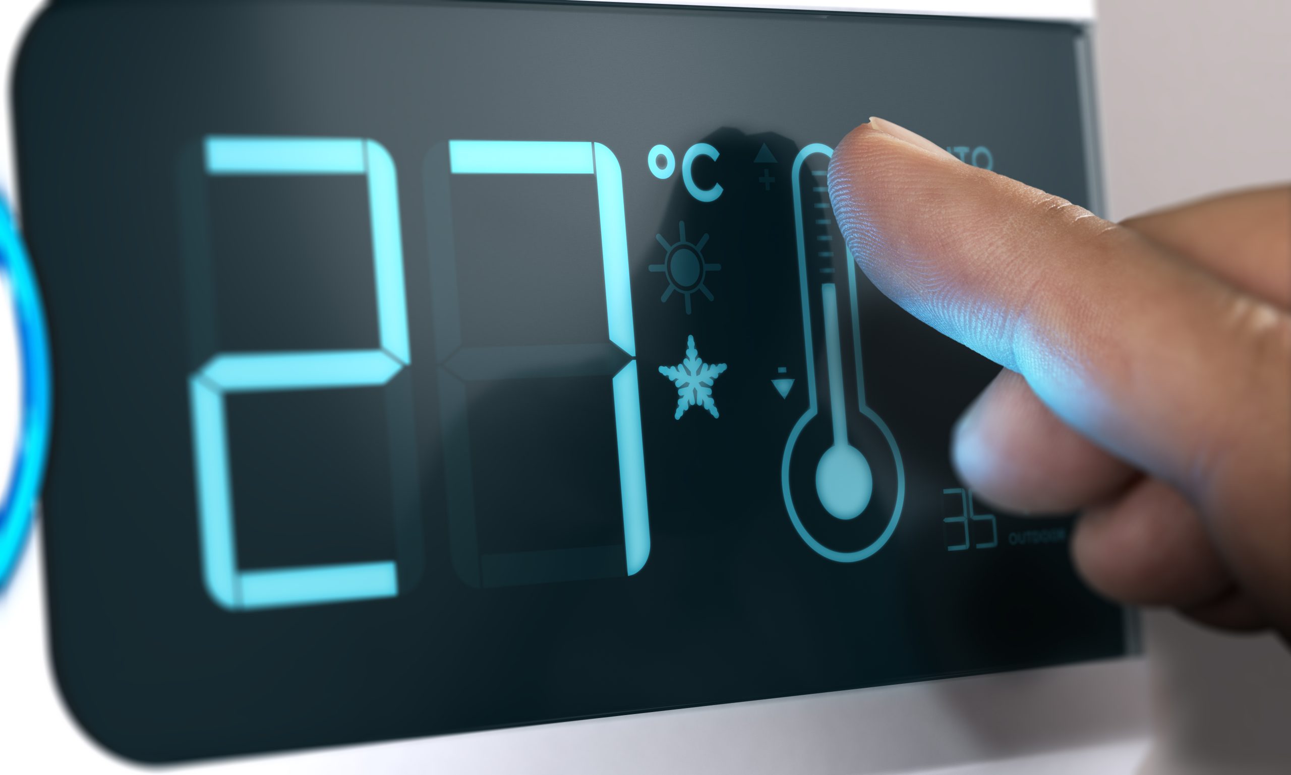 Thermostat digital — illustration Axintra